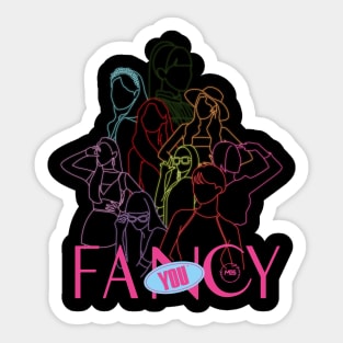 LED design of the twice group in the fancy era Sticker